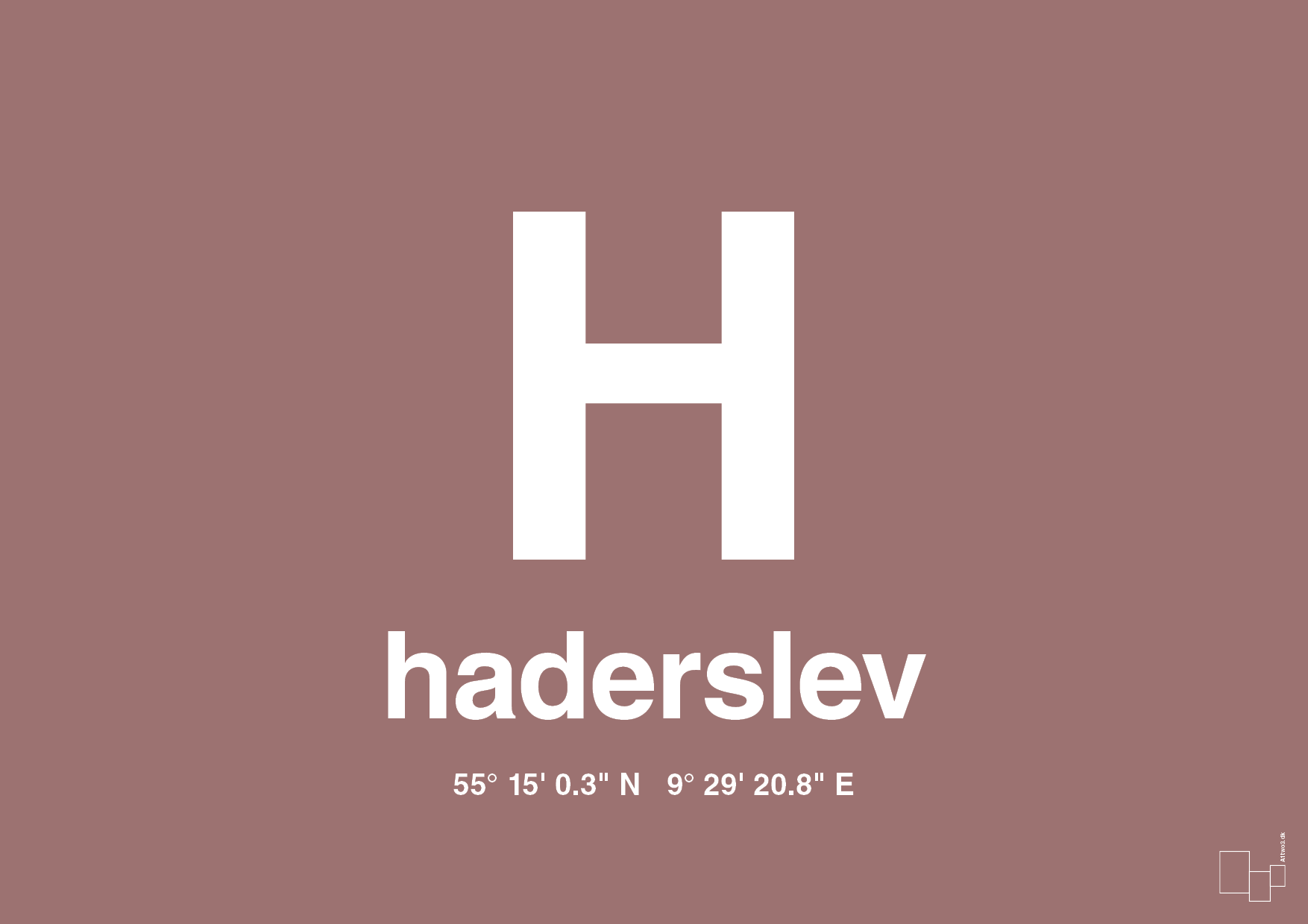 plakat: byplakat haderslev med koordinater - plum-Byer-A1two3