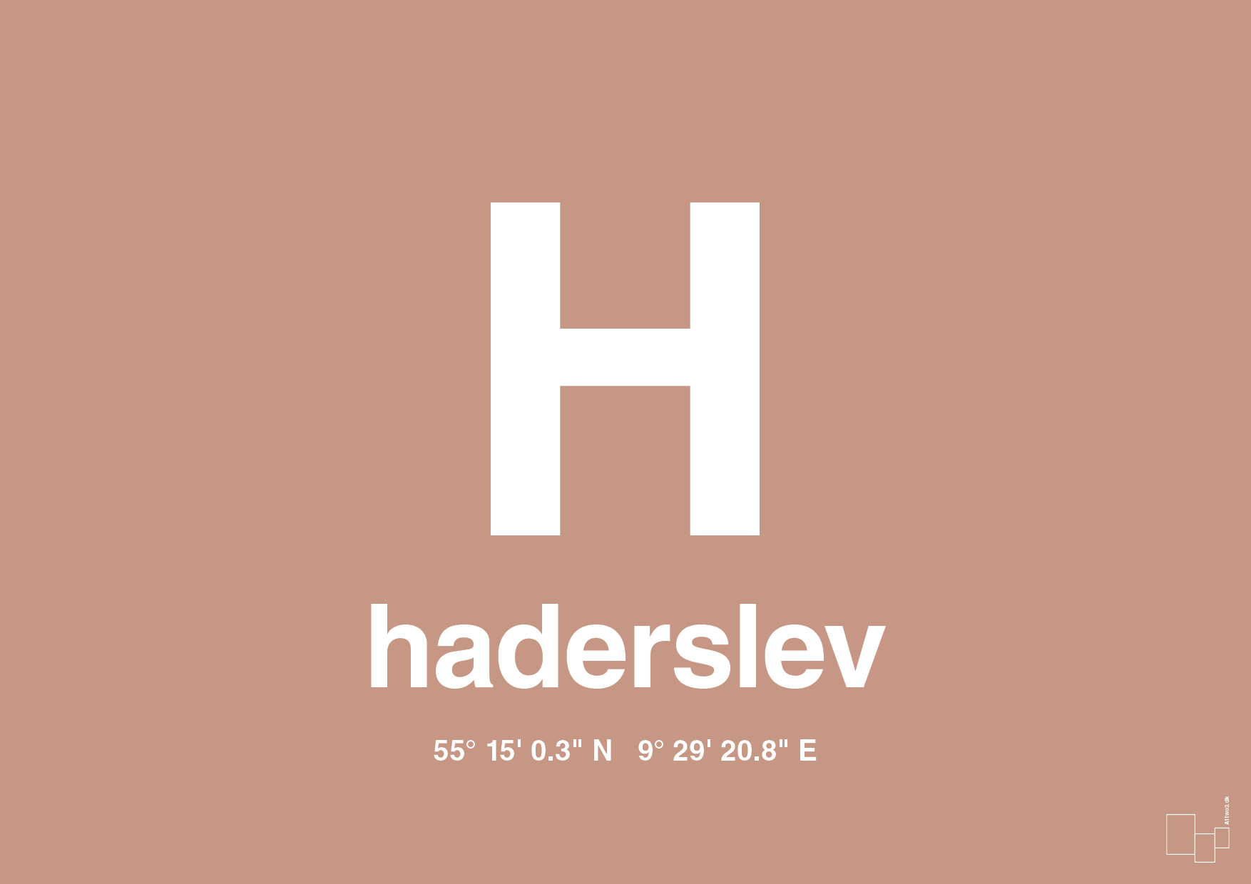 plakat: byplakat haderslev med koordinater - powder-Byer-A1two3