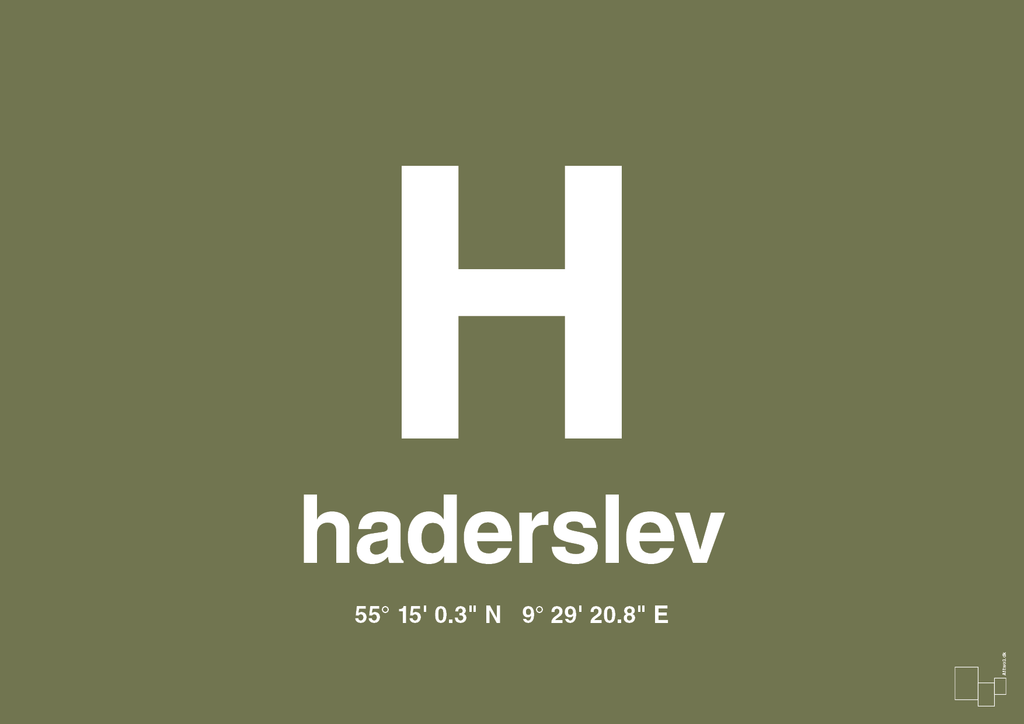 plakat: byplakat haderslev med koordinater - secret meadow-Byer-A1two3