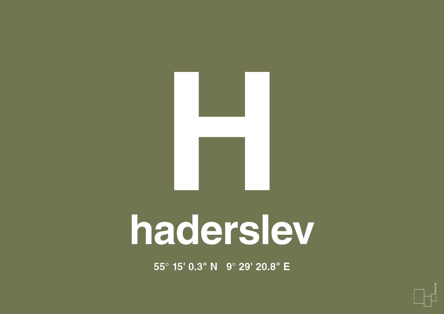 plakat: byplakat haderslev med koordinater - secret meadow-Byer-A1two3