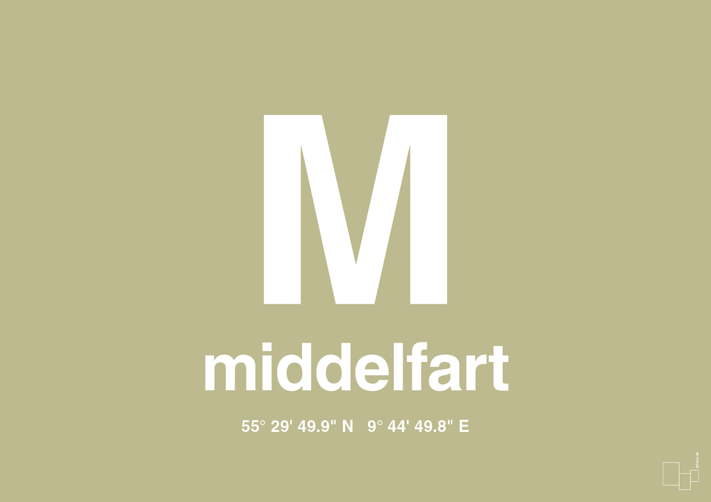 plakat: byplakat middelfart med koordinater - back to nature-Byer-A1two3