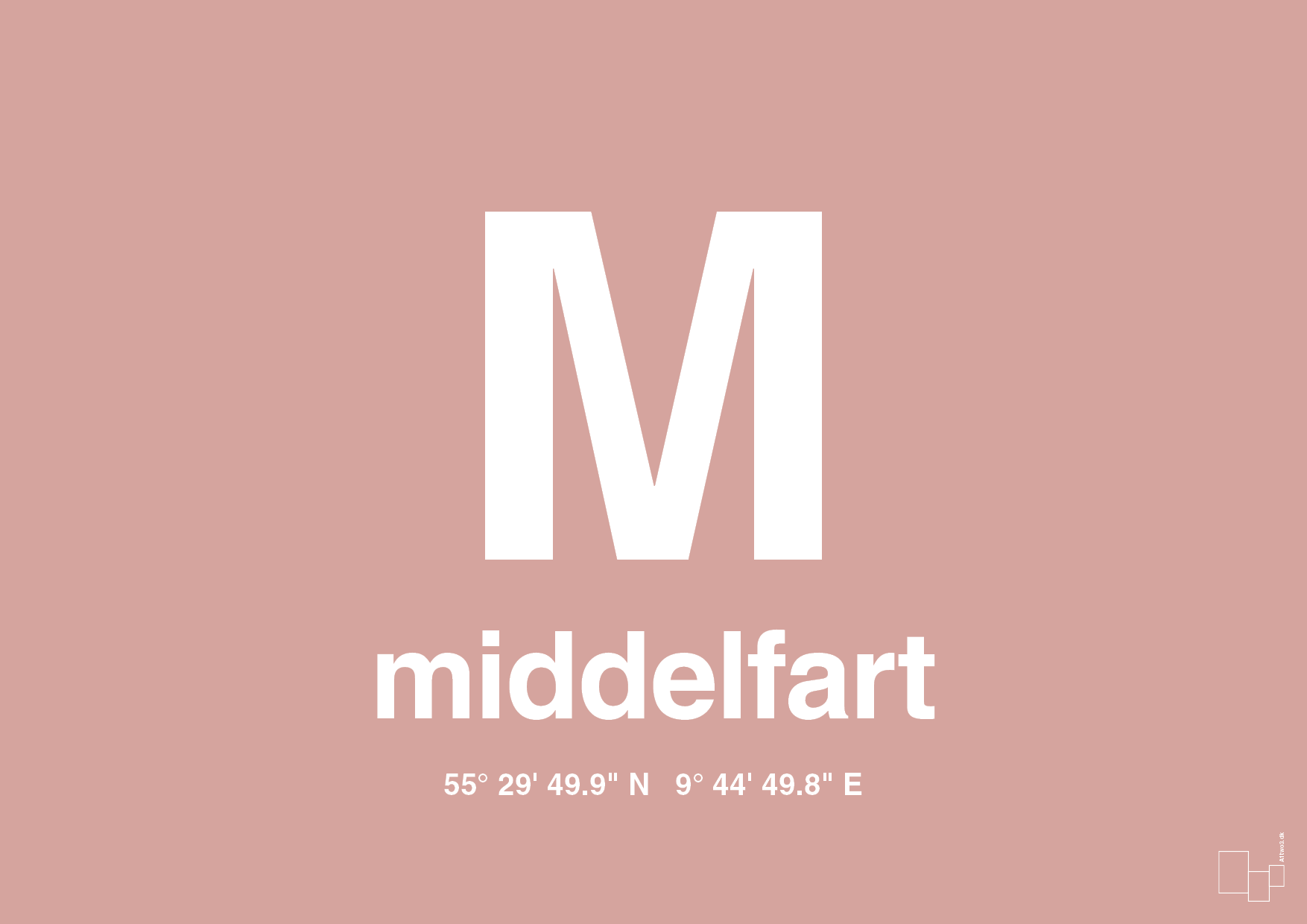 plakat: byplakat middelfart med koordinater - bubble shell-Byer-A1two3
