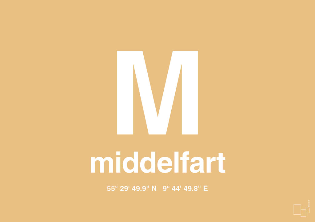 plakat: byplakat middelfart med koordinater - charismatic-Byer-A1two3