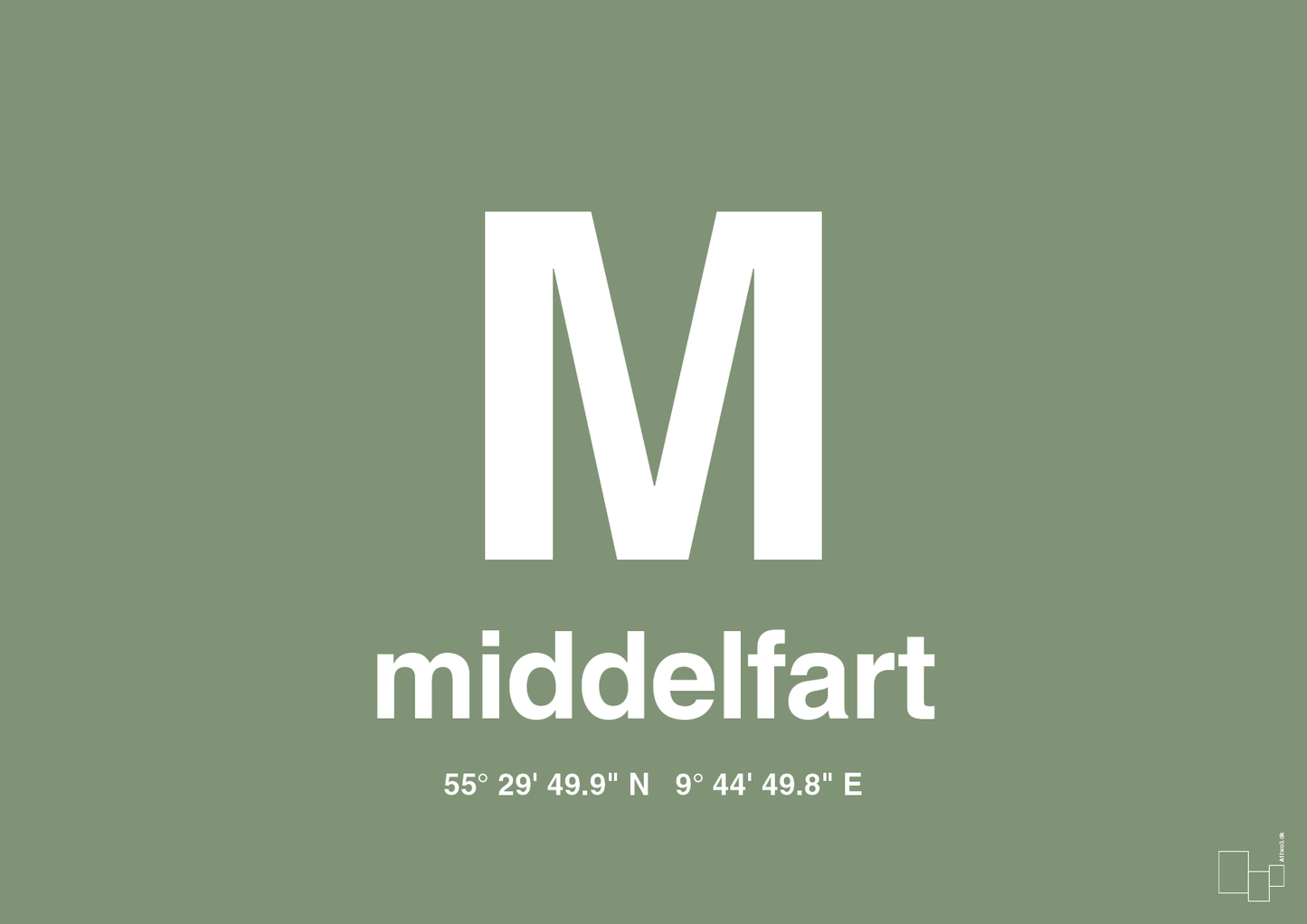 plakat: byplakat middelfart med koordinater - jade-Byer-A1two3