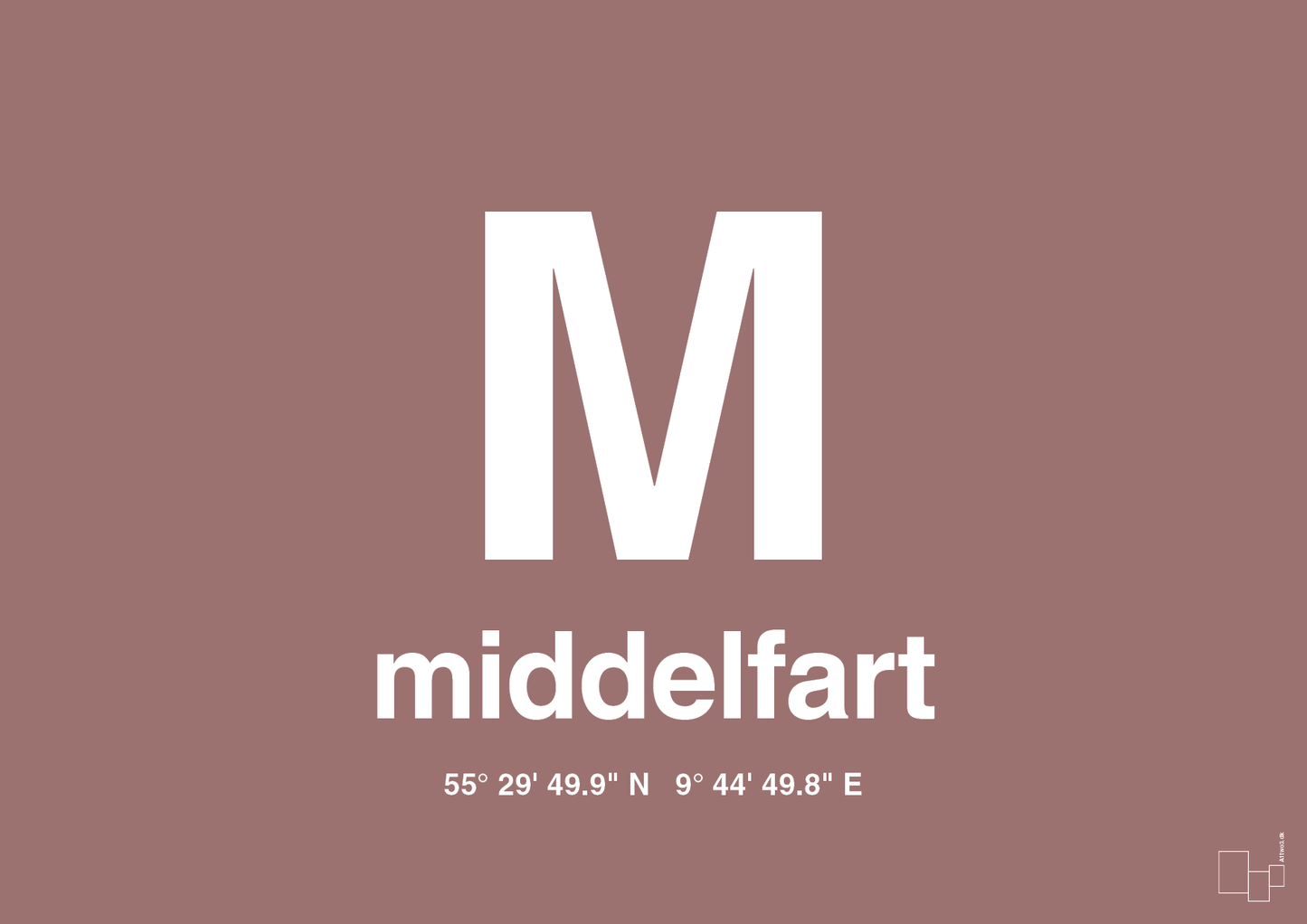 plakat: byplakat middelfart med koordinater - plum-Byer-A1two3