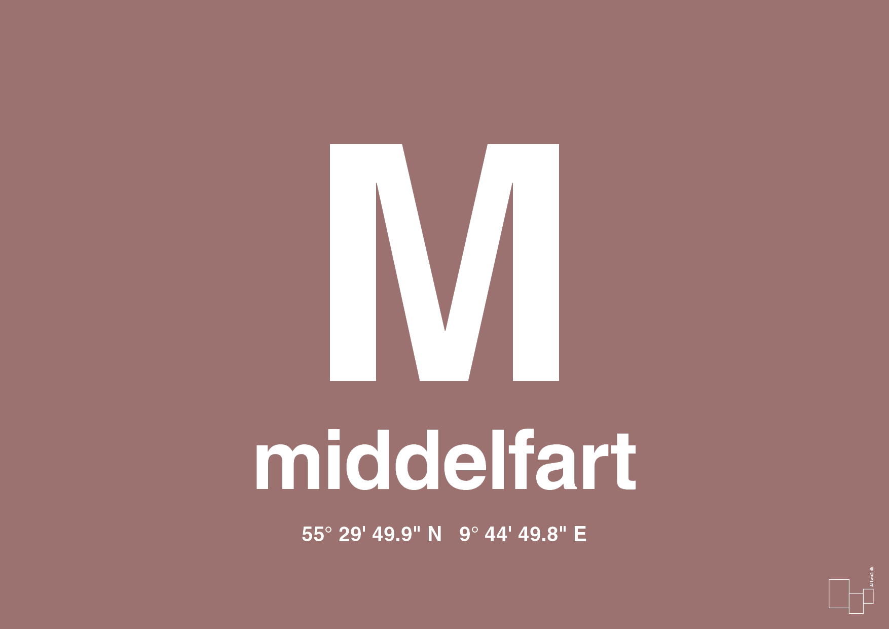 plakat: byplakat middelfart med koordinater - plum-Byer-A1two3