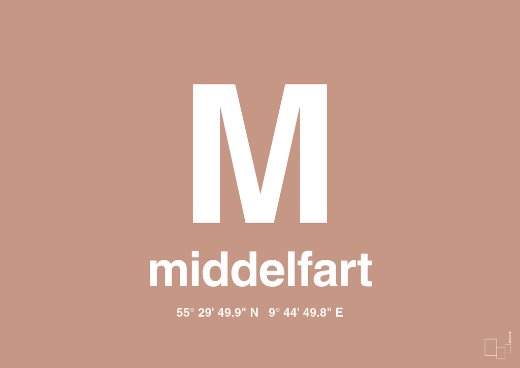 plakat: byplakat middelfart med koordinater - powder-Byer-A1two3