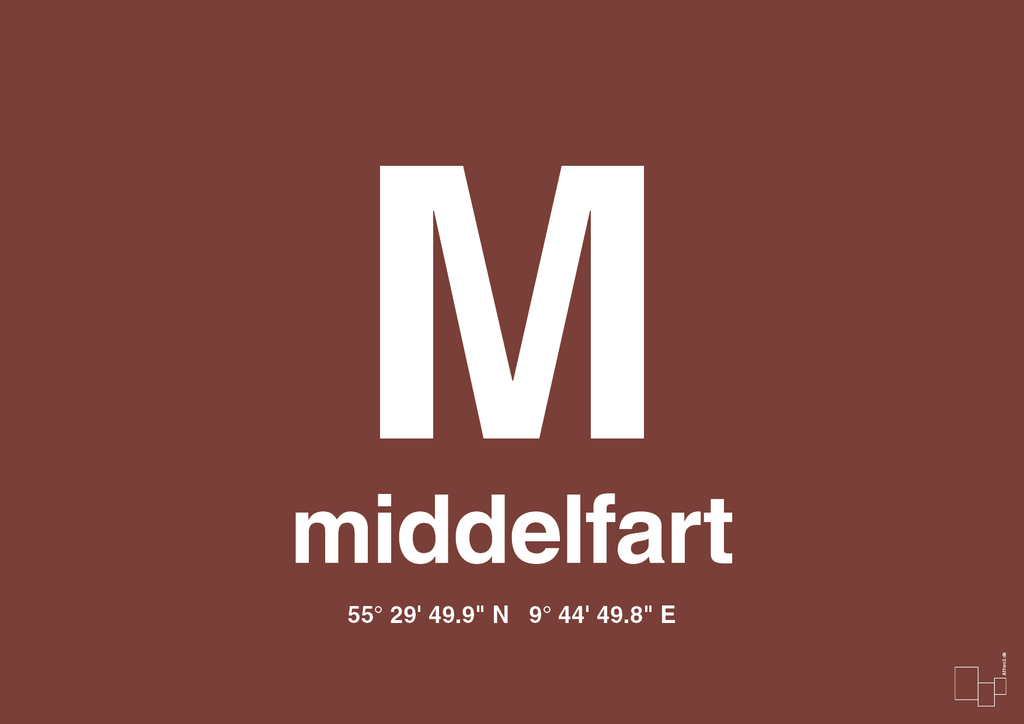 plakat: byplakat middelfart med koordinater - red pepper-Byer-A1two3