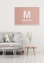 plakat: byplakat middelfart med koordinater - light drizzle-Byer-A1two3