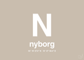 plakat: byplakat nyborg med koordinater - creamy mushroom-Byer-A1two3