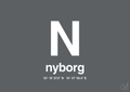 plakat: byplakat nyborg med koordinater - graphic charcoal-Byer-A1two3
