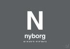 plakat: byplakat nyborg med koordinater - graphic charcoal-Byer-A1two3