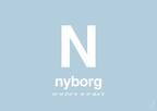 plakat: byplakat nyborg med koordinater - heavenly blue-Byer-A1two3