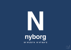 plakat: byplakat nyborg med koordinater - lapis blue-Byer-A1two3