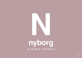 plakat: byplakat nyborg med koordinater - light rose-Byer-A1two3