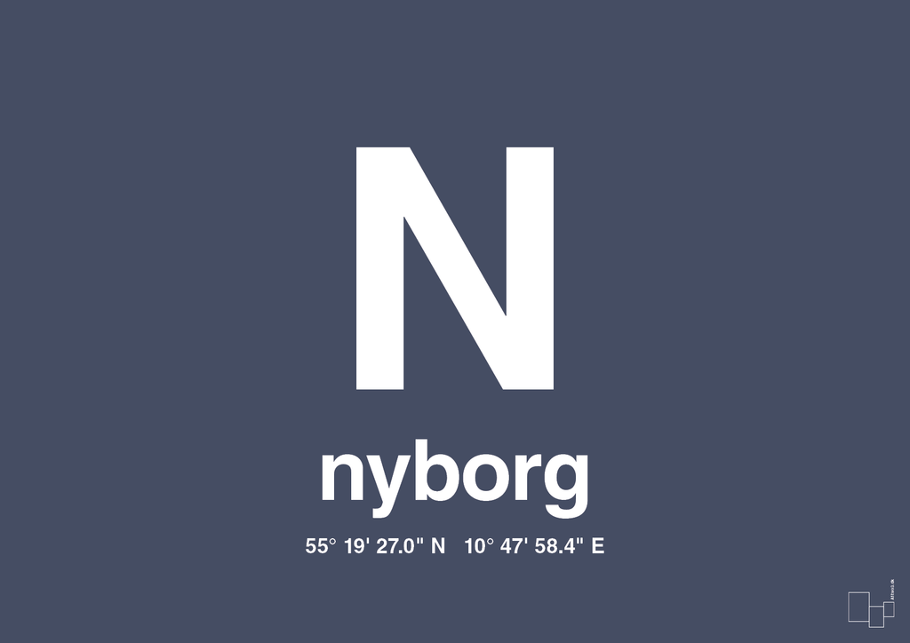 Byplakat nyborg med koordinater - petrol-Byer-A1two3