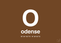 plakat: byplakat odense med koordinater - dark brown-Byer-A1two3