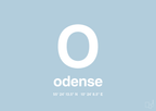 plakat: byplakat odense med koordinater - heavenly blue-Byer-A1two3