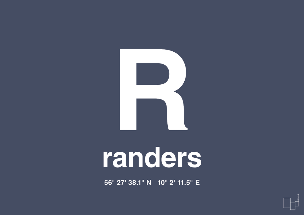 Byplakat randers med koordinater - petrol-Byer-A1two3