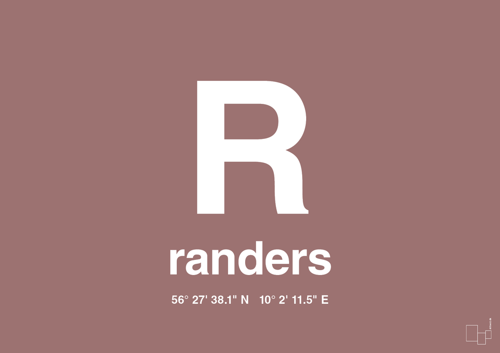 plakat: byplakat randers med koordinater - plum-Byer-A1two3