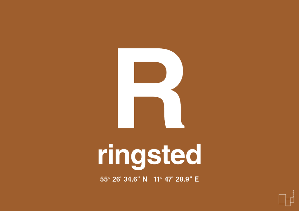 plakat: byplakat ringsted med koordinater - cognac-Byer-A1two3