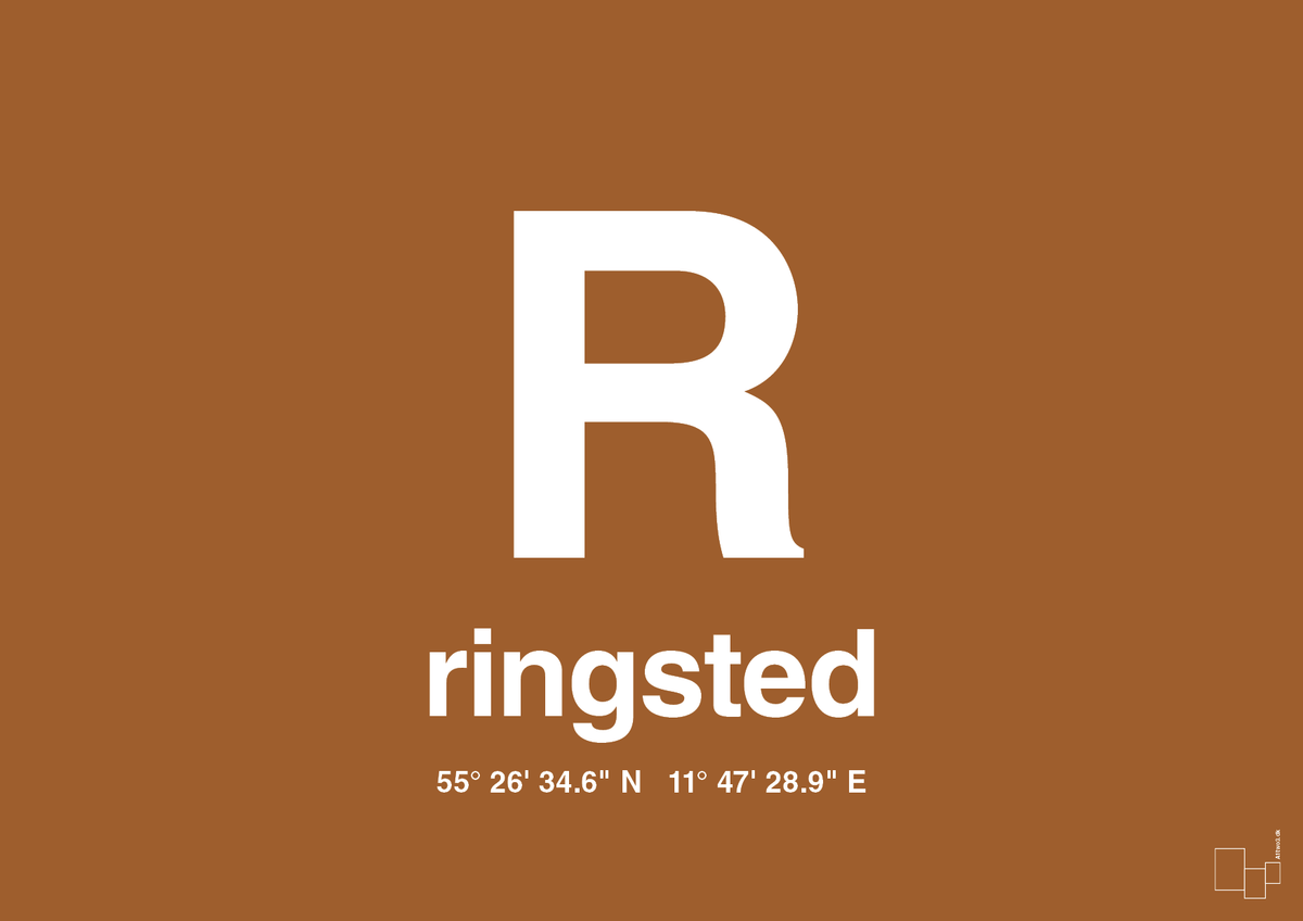 plakat: byplakat ringsted med koordinater - cognac-Byer-A1two3
