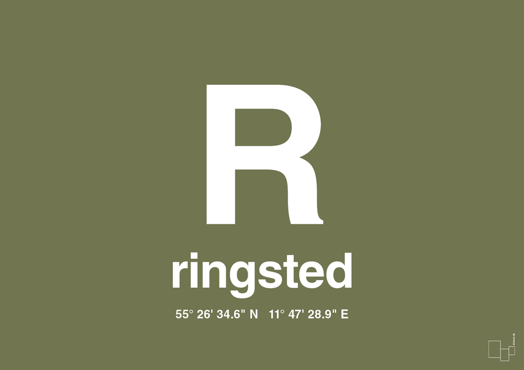 plakat: byplakat ringsted med koordinater - secret meadow-Byer-A1two3