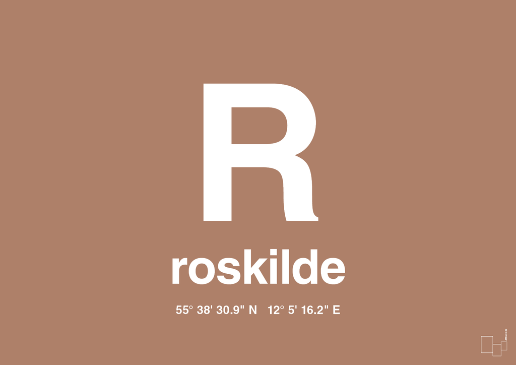 plakat: byplakat roskilde med koordinater - cider spice-Byer-A1two3