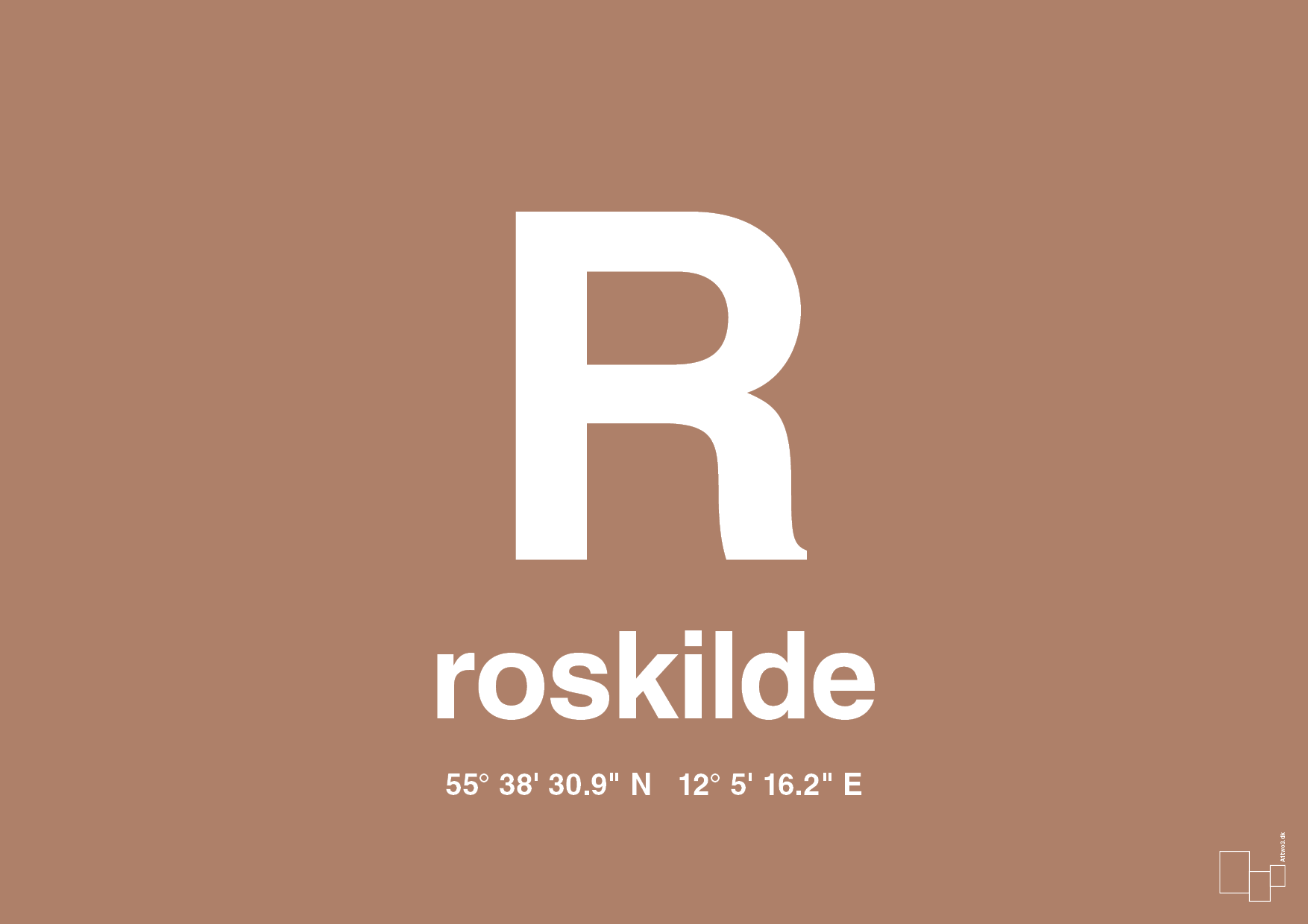 plakat: byplakat roskilde med koordinater - cider spice-Byer-A1two3