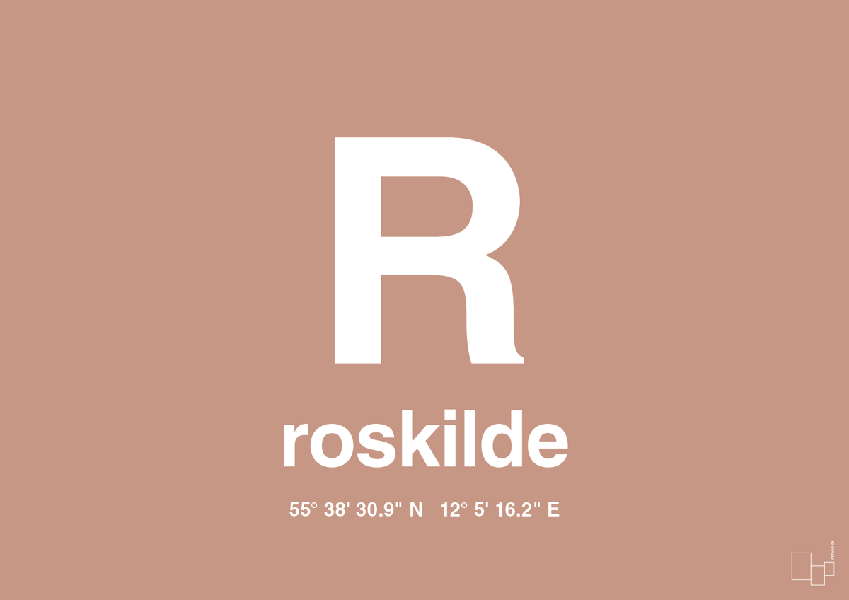 plakat: byplakat roskilde med koordinater - powder-Byer-A1two3