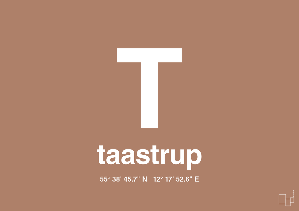 plakat: byplakat taastrup med koordinater - cider spice-Byer-A1two3