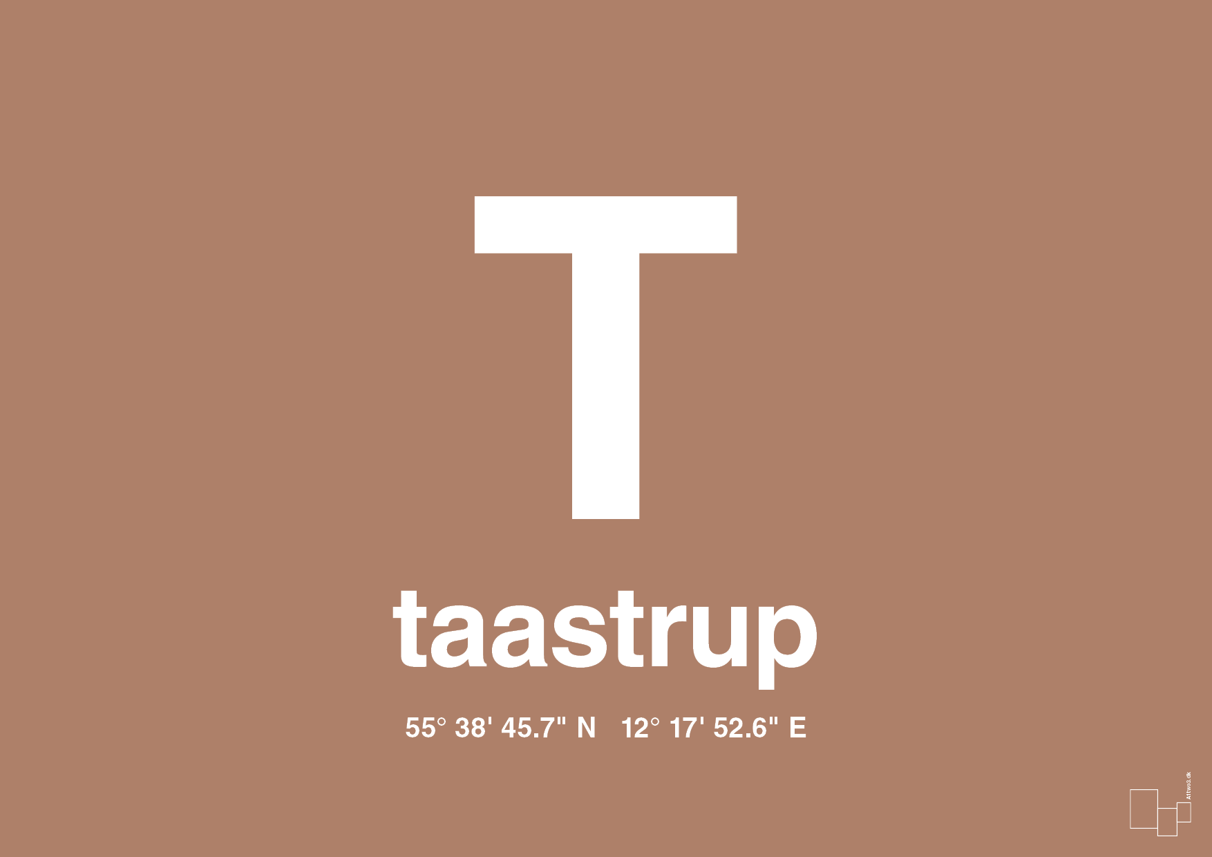 plakat: byplakat taastrup med koordinater - cider spice-Byer-A1two3