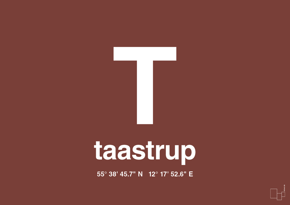 plakat: byplakat taastrup med koordinater - red pepper-Byer-A1two3