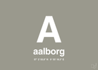 plakat: byplakat aalborg med koordinater - battleship gray-Byer-A1two3