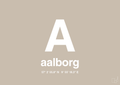 plakat: byplakat aalborg med koordinater - creamy mushroom-Byer-A1two3