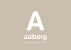 plakat: byplakat aalborg med koordinater - creamy mushroom-Byer-A1two3