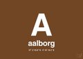 plakat: byplakat aalborg med koordinater - dark brown-Byer-A1two3