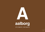 plakat: byplakat aalborg med koordinater - dark brown-Byer-A1two3