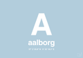 plakat: byplakat aalborg med koordinater - heavenly blue-Byer-A1two3