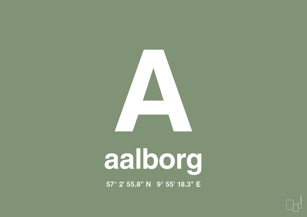 plakat: byplakat aalborg med koordinater - jade-Byer-A1two3