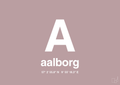 plakat: byplakat aalborg med koordinater - light rose-Byer-A1two3
