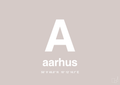 plakat: byplakat aarhus med koordinater - broken beige-Byer-A1two3