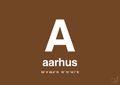 plakat: byplakat aarhus med koordinater - dark brown-Byer-A1two3