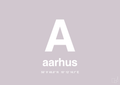 plakat: byplakat aarhus med koordinater - dusty lilac-Byer-A1two3