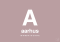 plakat: byplakat aarhus med koordinater - light rose-Byer-A1two3