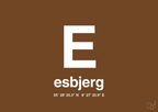 plakat: byplakat esbjerg med koordinater - dark brown-Byer-A1two3