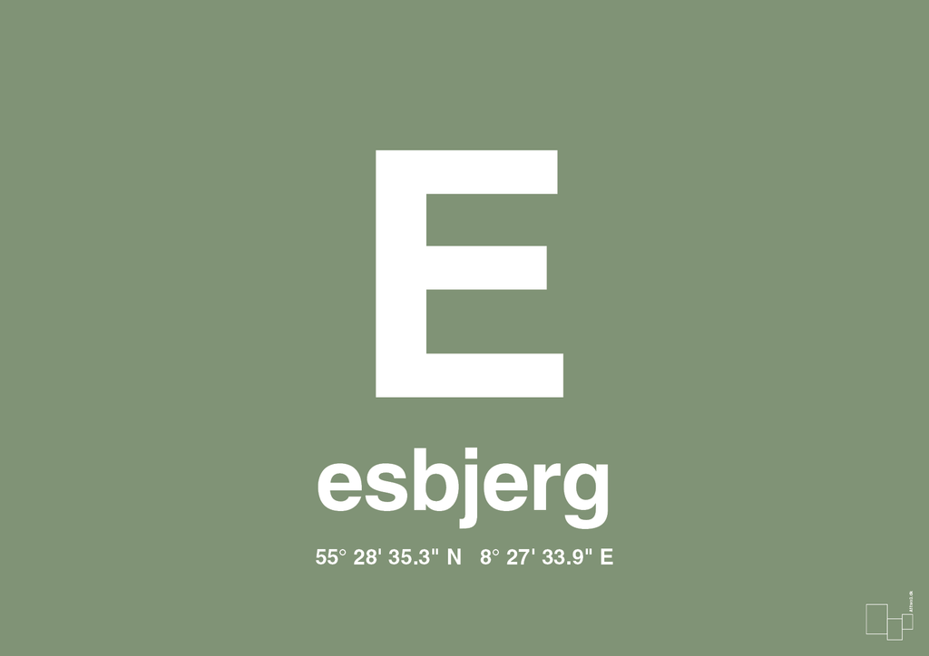 plakat: byplakat esbjerg med koordinater - jade-Byer-A1two3