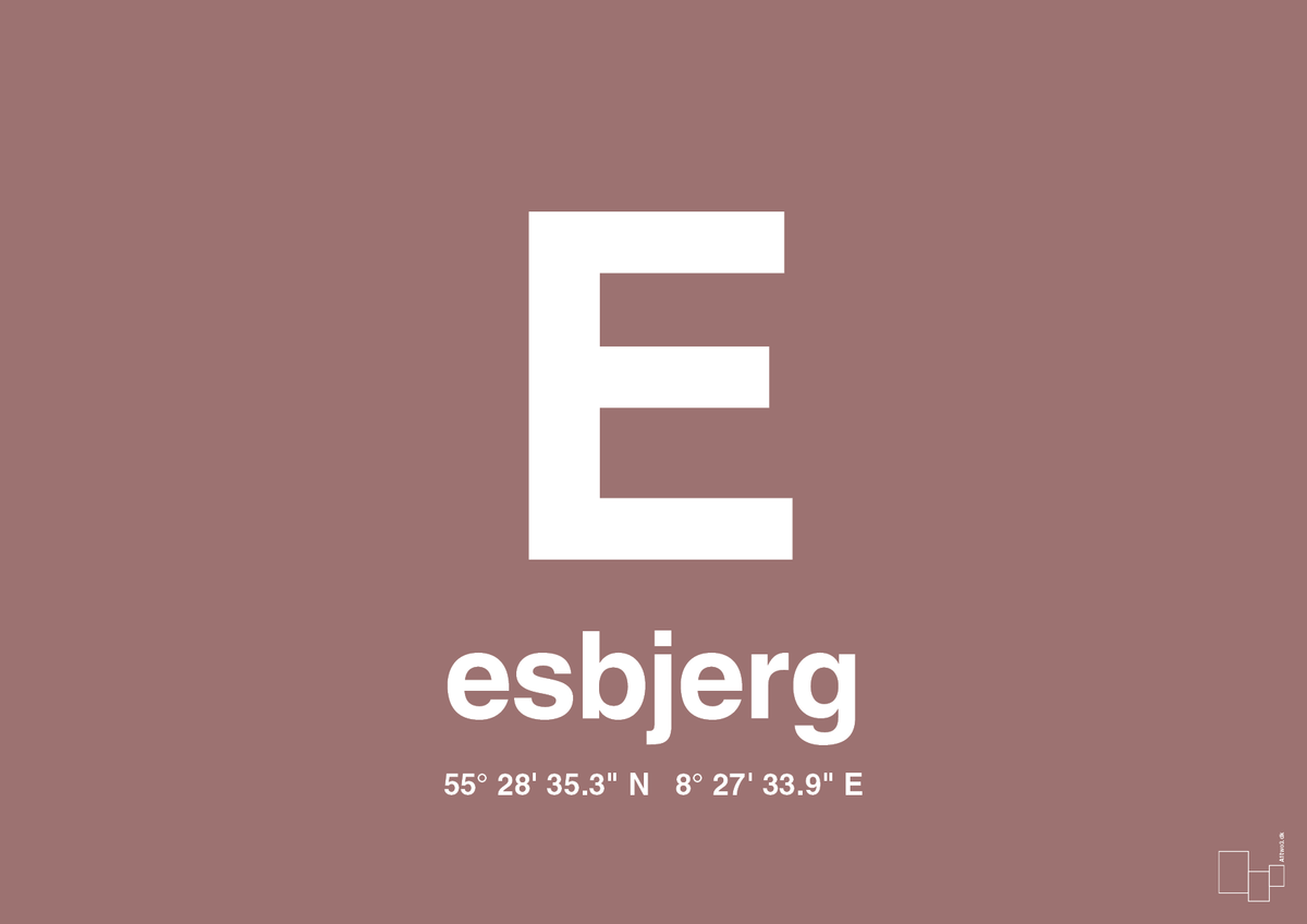 plakat: byplakat esbjerg med koordinater - plum-Byer-A1two3