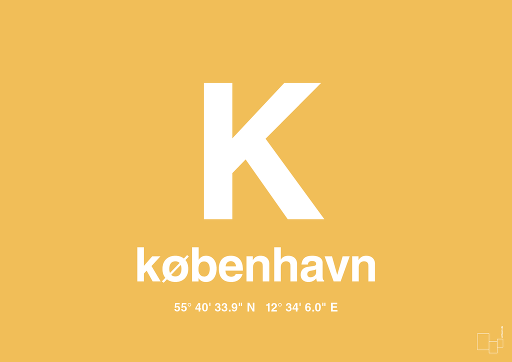 plakat: byplakat københavn med koordinater - honeycomb-Byer-A1two3