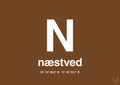 plakat: byplakat næstved med koordinater - dark brown-Byer-A1two3